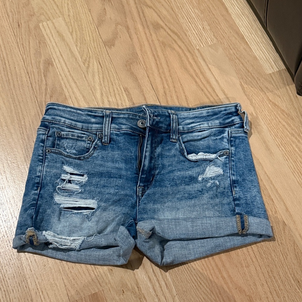 Denim Distressed Women Shorts